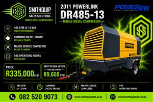 Mobile Diesel Compressor : 485cfm @ 13 Bar