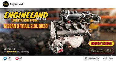Nissan X-Trail 2.0L QR20 engine
