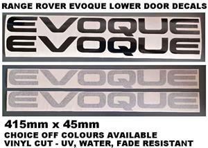 Range Rover Evoque lower side decals stickers vinyl graphics