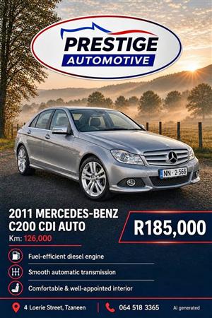 2011 Mercedes-Benz C200 CDi Auto
