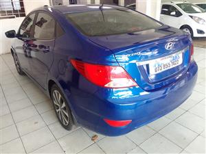 2017 HYUNDAI accent 1.6  Blue COLOR PETROL  Service history  74000KM