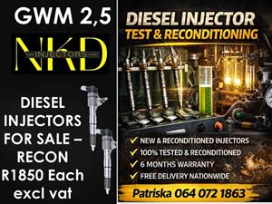 GWM 2,5 -PERFORMANCE DIESEL INJECTORS FOR SALE 