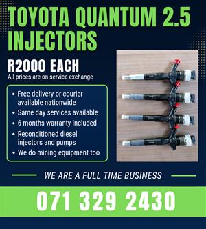 TOYOTA QUANTUM 2.5 INJECTORS FOR SALE WITH WARRANTY INCLUDED 