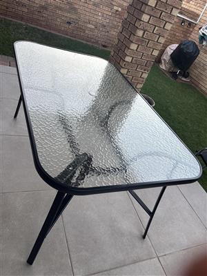 Water Waved Patio Glass Table for sale