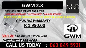 GWM 2.8 DIESEL INJECTORS AMANZIMTOTI KWAZULU NATAL               