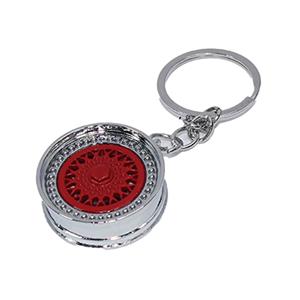 Keyring with BSS Alloy Wheel Design (Red)