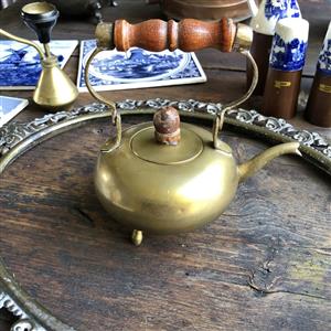 Small Vintage Brass Teapot/Kettle - Perfect for Decor!