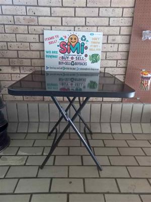 Foldable Glass-Top Table