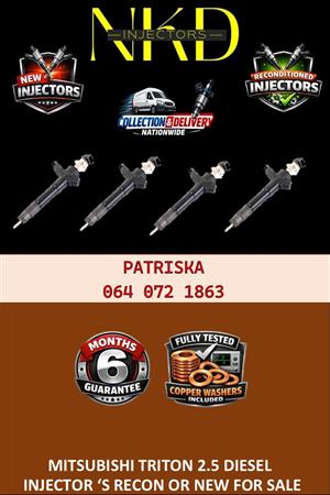 Diesel Injectors for sale - New Or Recon Mitsubishi  Triton 2,5 For sale 