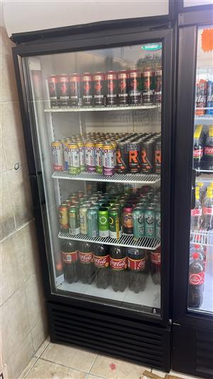 3 x double door display fridges 