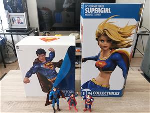 Superman & Supergirl Collectable Statues Plus Extras 