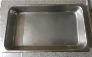 Stainless steel baking / dish up tray for sale