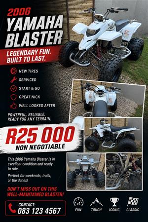 2006 Yamaha Blaster white 