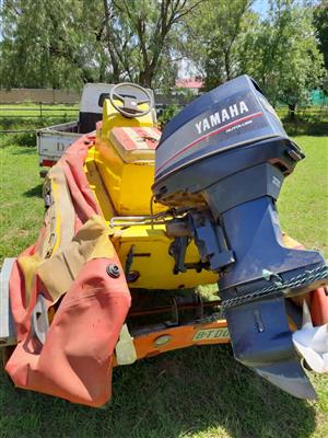 Rubber Duck with 40hp Yamaha motor and trailer