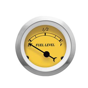 Autogauge 52mm Fuel Level Gauge (Yellow Face)