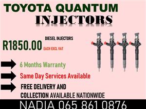 DIESEL INJECTORS FOR SALE OR TO RECON WITH WARRANTY FOR TOYOTA QUANTUM