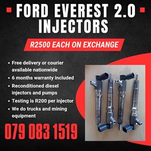 FORD EVEREST 2.0 INJECTORS FOR SALE WITH WARRANTY 