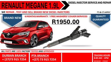 Renault Megane 1.9L Diesel Injectors 