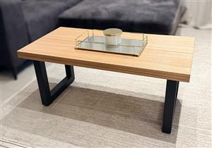 Solid Imported Clear Saligna Hardwood Coffee Table | Handmade | 1000 × 500mm
