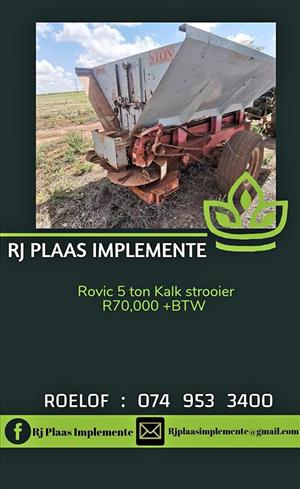 5 ton Rovic kalk strooier