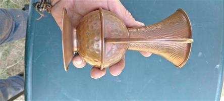  vintage hammered copper vasejug