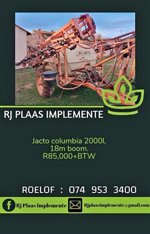 Jacto Columbia 18m boom
