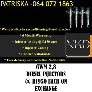 GWM 2,8 DIESEL INJECTORS FOR SALE