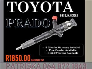 Toyota Prado diesel injectors for sale on same day services
