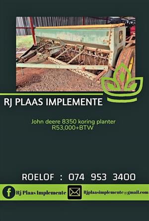 John deere 8350 koring planter