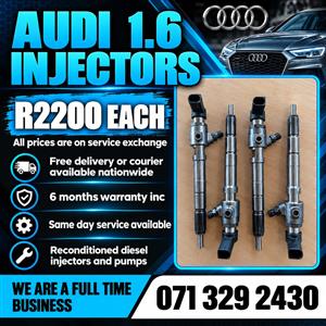 AUDI 1.6 INJECTORS FOR SALE WITH WARRANTY 