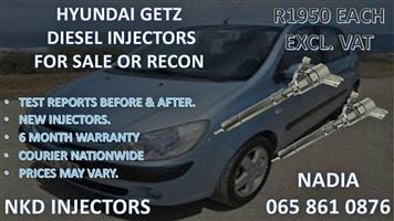 HYUNDAI GETZ DIESEL INJECTORS FOR SALE. REBUILT AND TESTED