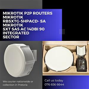MIKROTIK P2P ROUTERS MIKROTIK RBSXTG-5HPACD- SA MIKROTIK SXT SA5 AC 14DBI 90 INTEGRATED SECTOR
