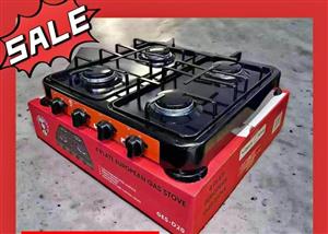 Gas stove  4 plate burner  Automatic ignition  50cm x 50 cm x 15 cm  Online orders