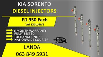 KIA SORENTO DIESEL INJECTORS FOR SALE OR RECON WITH 6 MONTH WARRANTY 