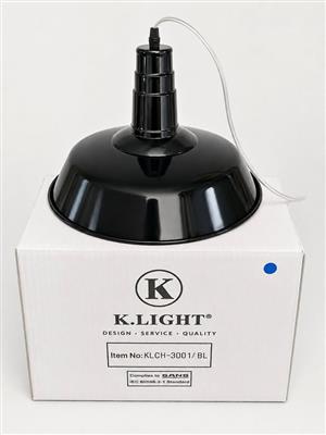 KLIGHT BLACK PENDANT - 8 UNITS AVAILABLE