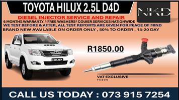 Toyota Hilux 2.5L Diesel Injectors 