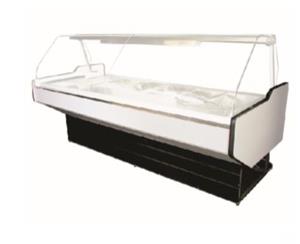 6 DIVISION CURVED GLASS BAIN MARIE (2500x1100x1350mm)-6DCGBM	