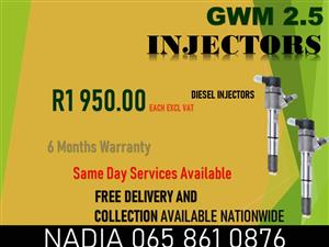 GWM 2.5 DIESEL INJECTORS FOR SALE WITH WARRANTY
