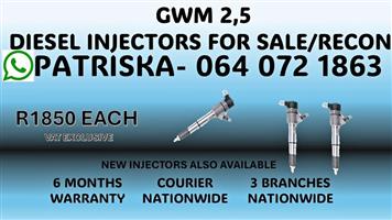 GWM 2,5 INJECTORS FOR SALE- WITH TEST REPORTS