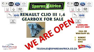 RENAULT CLIO III 1.6 GEARBOX FOR SALE 