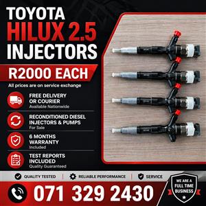 TOYOTA HILUX 2.5 INJECTORS FOR SALE WITH WARRANTY INCLUDED 