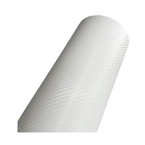 Carbon Fibre Vinyl Adhesive Sheet - White (100x125cm)