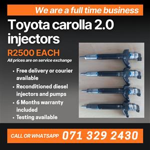 TOYOTA CAROLLA 2.0 INJECTORS FOR SALE WITH WARRANTY INCLUDED 