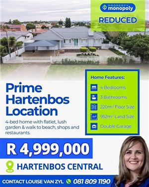 4 Bedroom Home For Sale in Hartenbos Central
