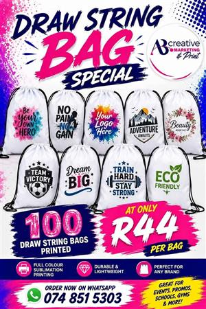 Branded Draw String Bags
