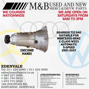 Gearbox 722 640 (Second Hand) Suitable for Mercedes-Benz C-Class W203 Automatic 5-Speed 2001-2007