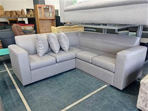 L-shaped corner couch grey