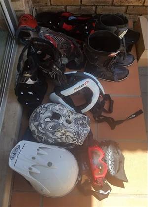 Apparel, safety gear, goggles for Motocross