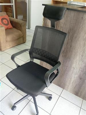 Chair mesh with headrest