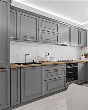 Grey shaker kitchen units